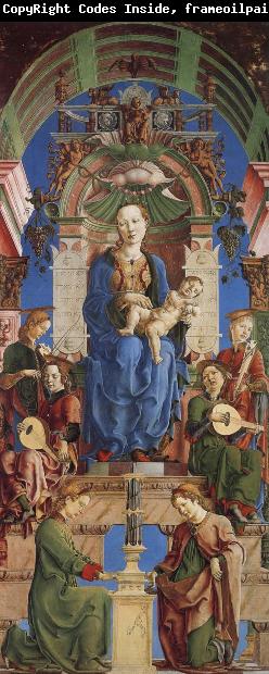 Cosimo Tura The Virgin and Child Enthroned with Angels Making Music